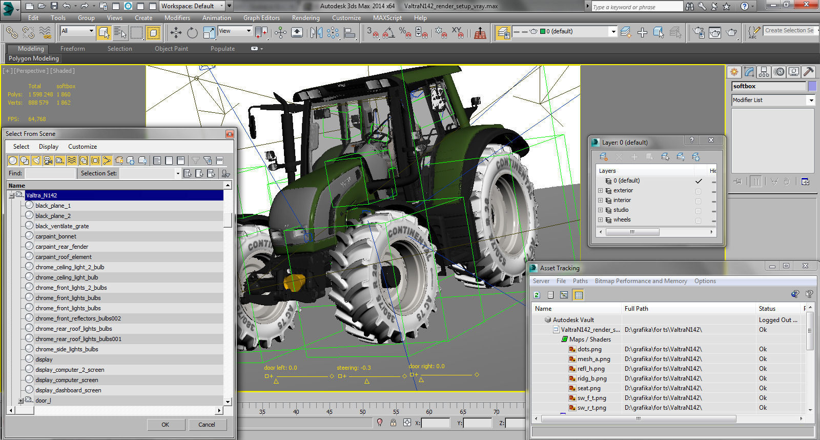 Valtra N142 tractor 3D model_28
