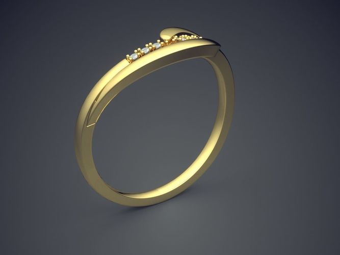 Classy Elegant Feminine Ring 3D print model