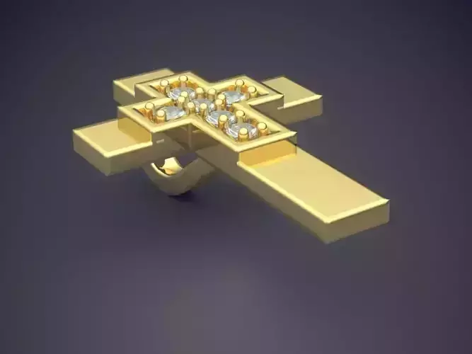 Lovely Elegant Cross Pendant for Women with Diamonds