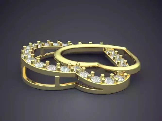 Heart Shape Pendant With Diamonds 2924