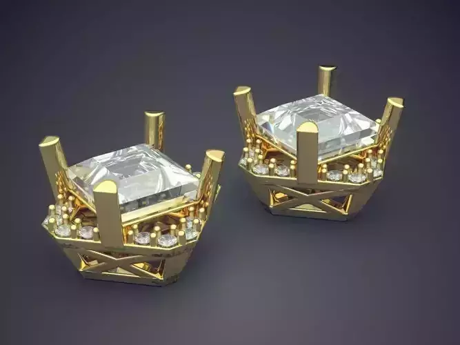 Unique Futuristic Square Shape Earrings
