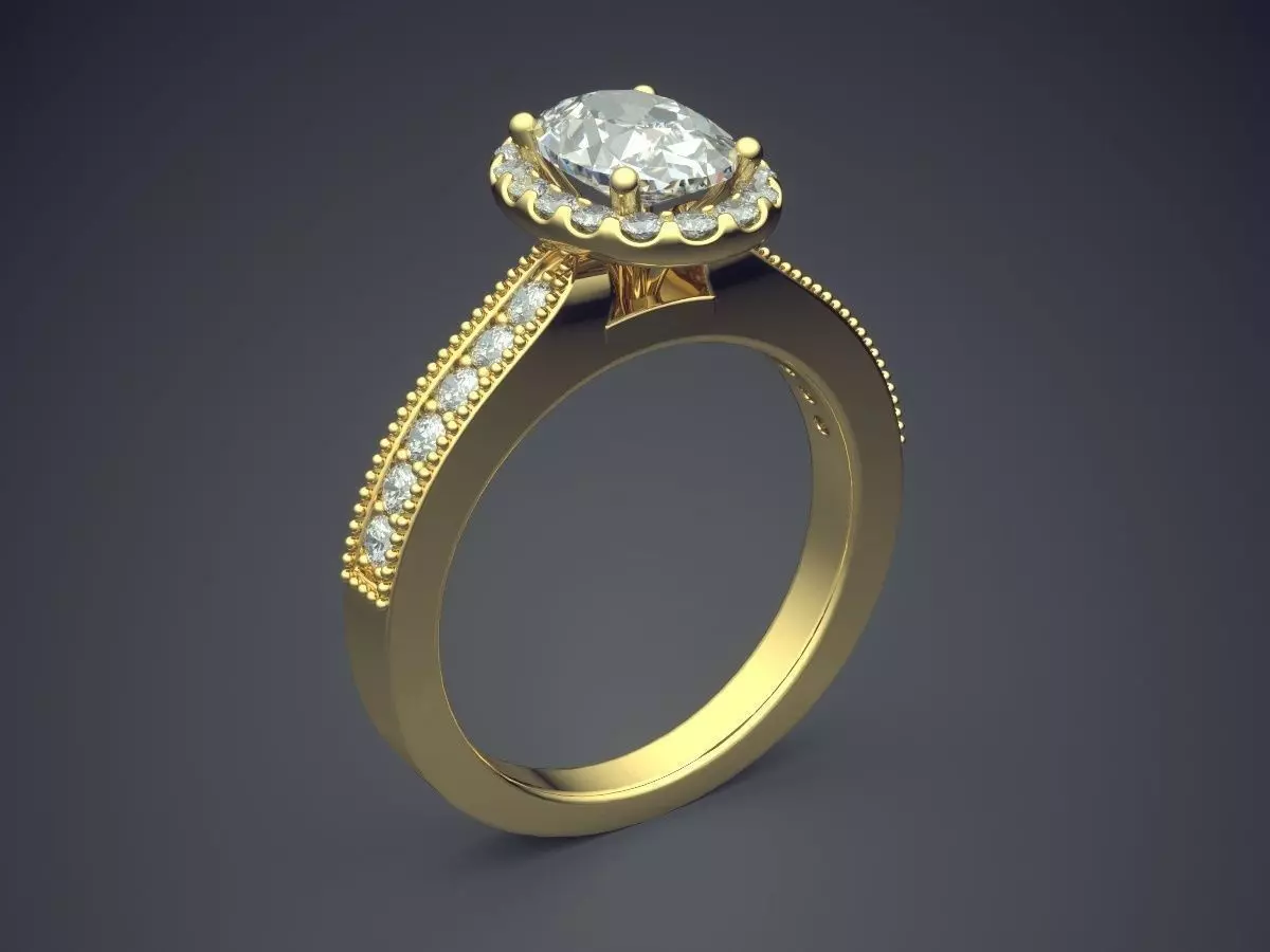 Ring With Diamonds 2904 3D print model_0