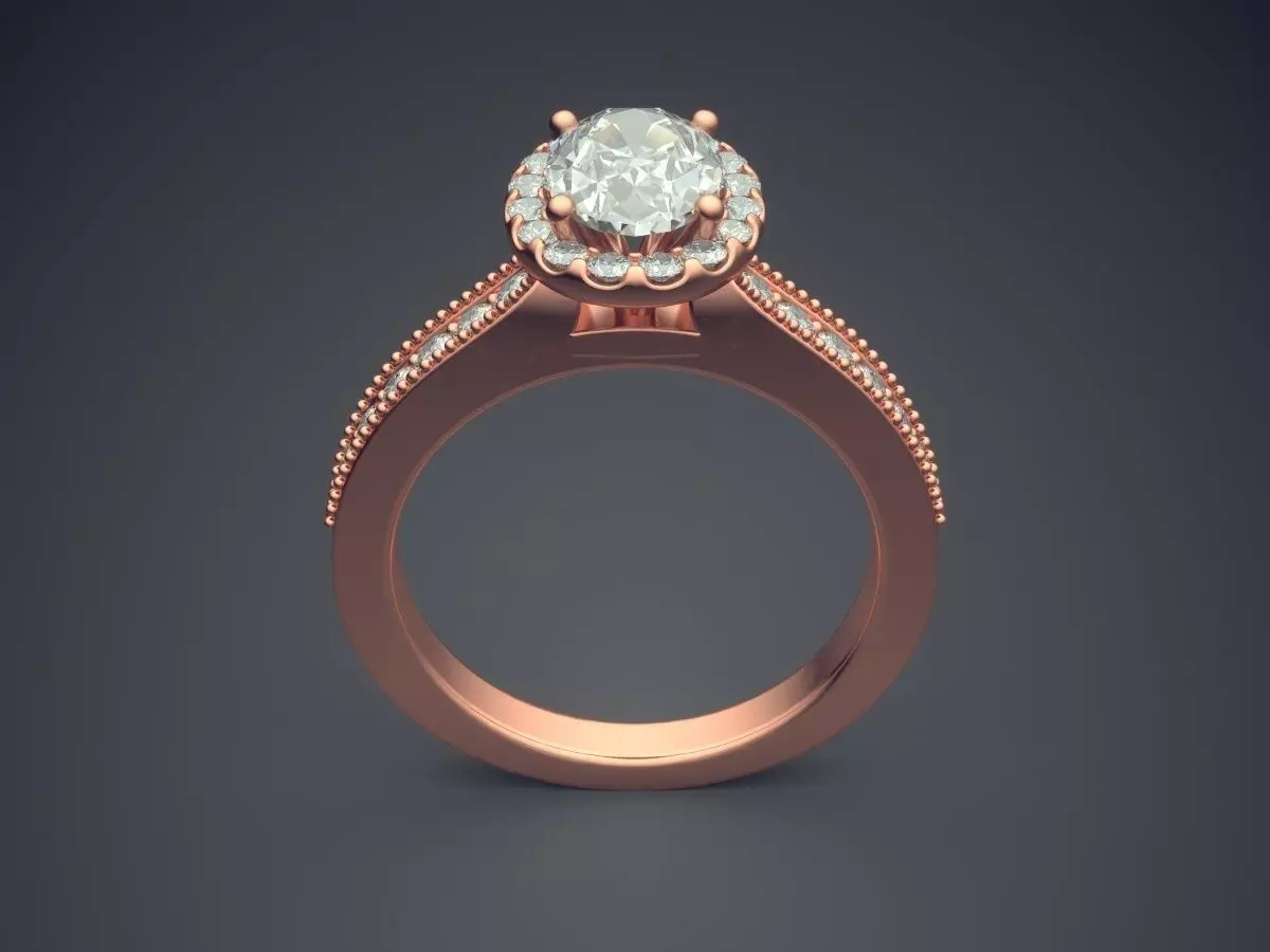 Ring With Diamonds 2904 3D print model_2