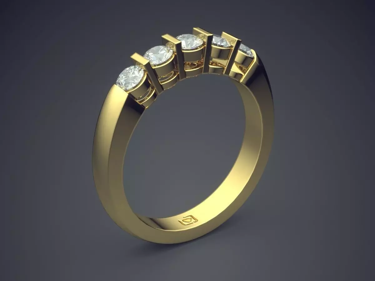 Ring With Diamonds 2884 3D print model_0