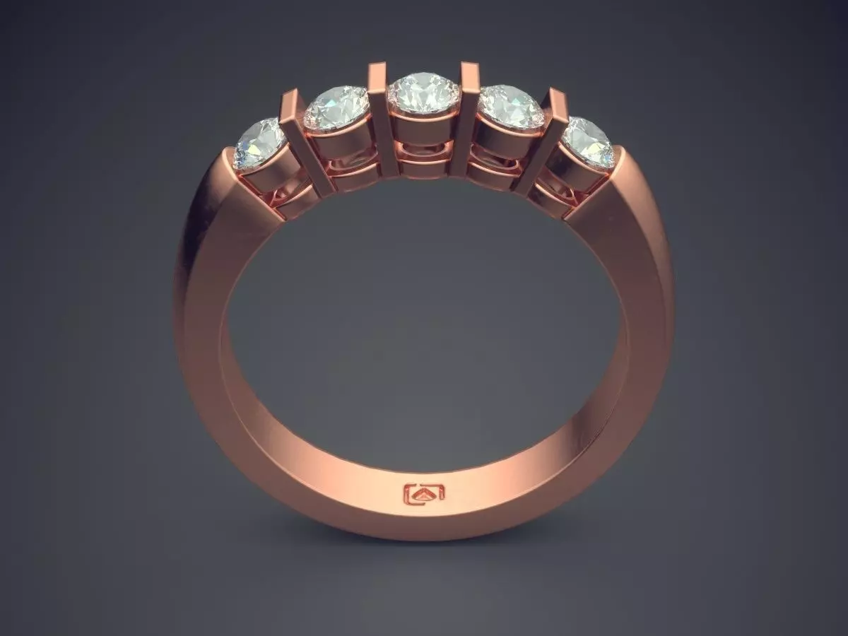 Ring With Diamonds 2884 3D print model_2