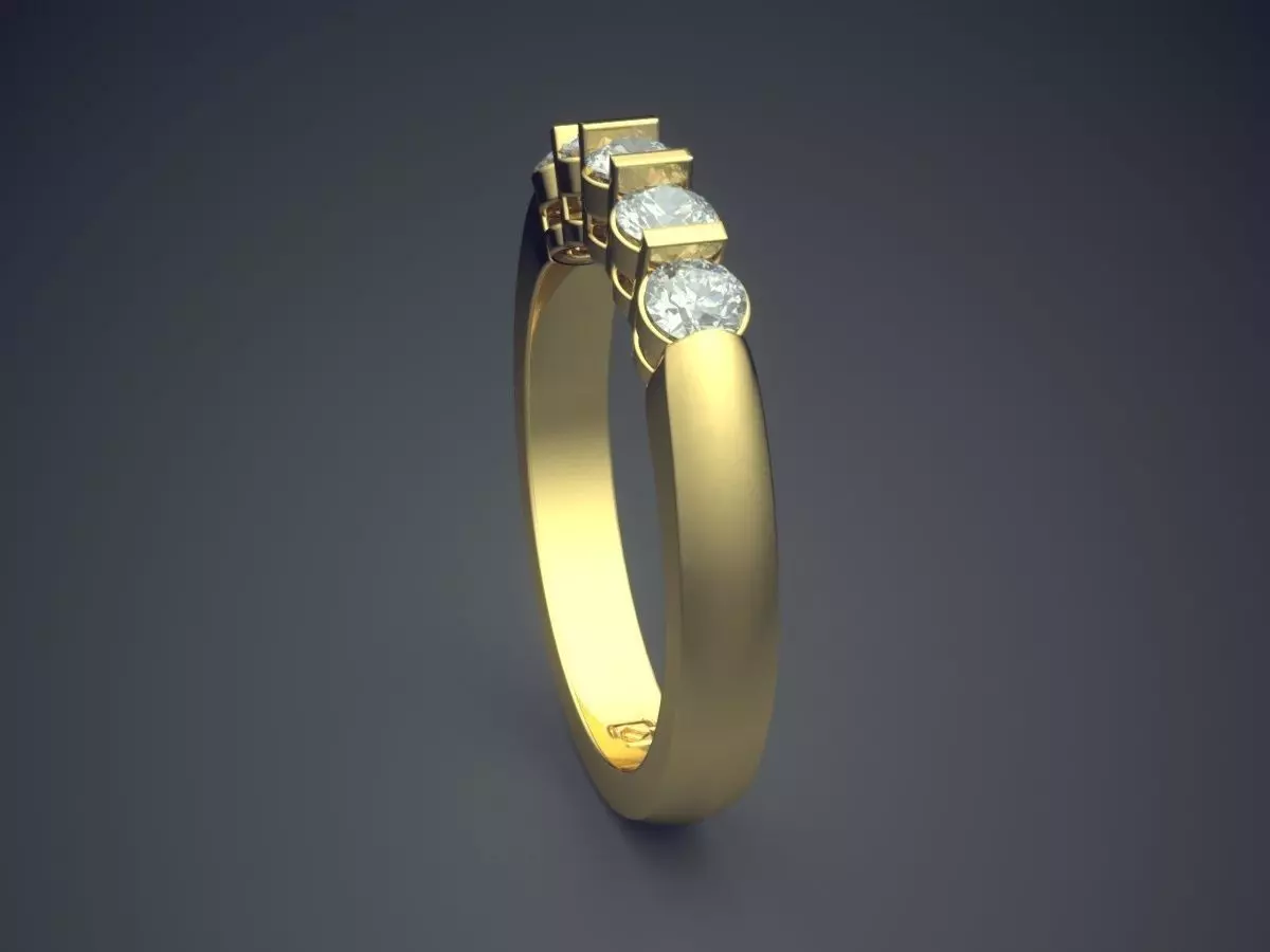 Ring With Diamonds 2884 3D print model_3