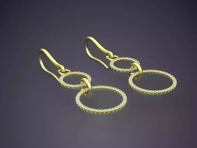 Oval Diamond Earrings 2883