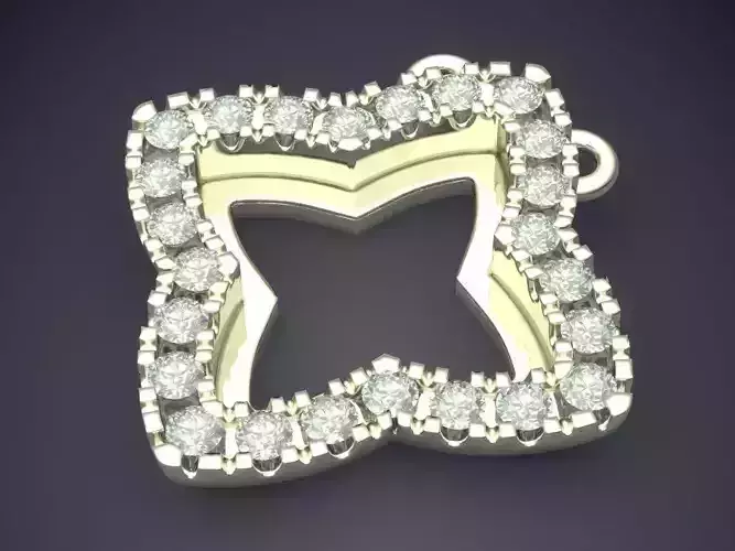 Star Shape Pendant With Diamonds 2880