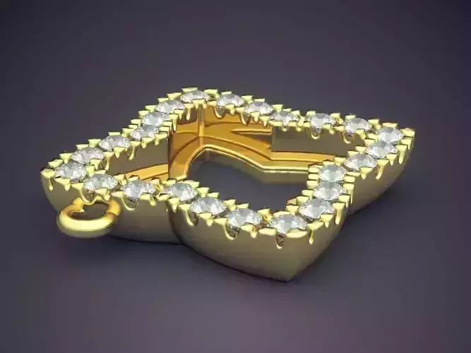 Star Shape Pendant With Diamonds 2880