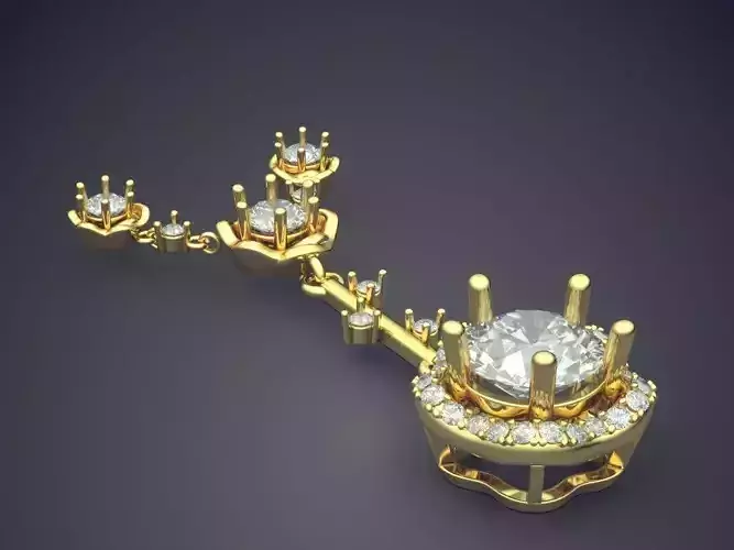 Luxurious Pendant With Diamonds 2870 3D print model