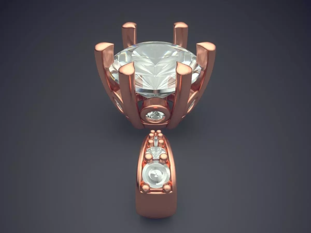 Pendant With Diamonds 286 3D print model_2
