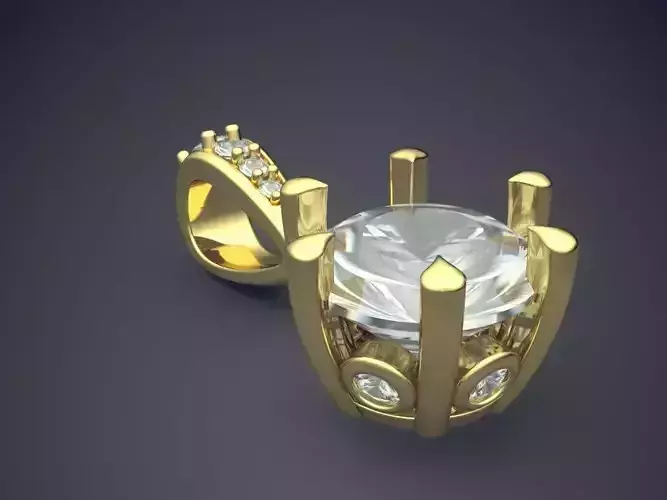 Pendant With Diamonds 286 3D print model