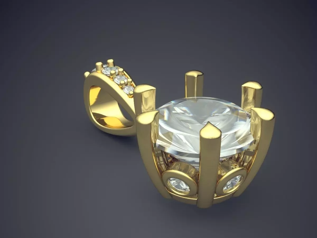 Pendant With Diamonds 286 3D print model_0