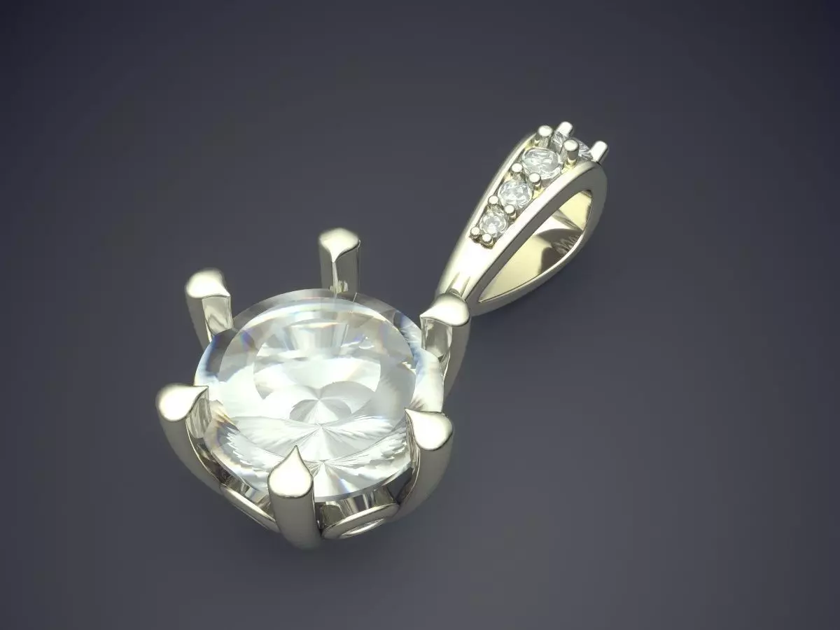 Pendant With Diamonds 286 3D print model_1