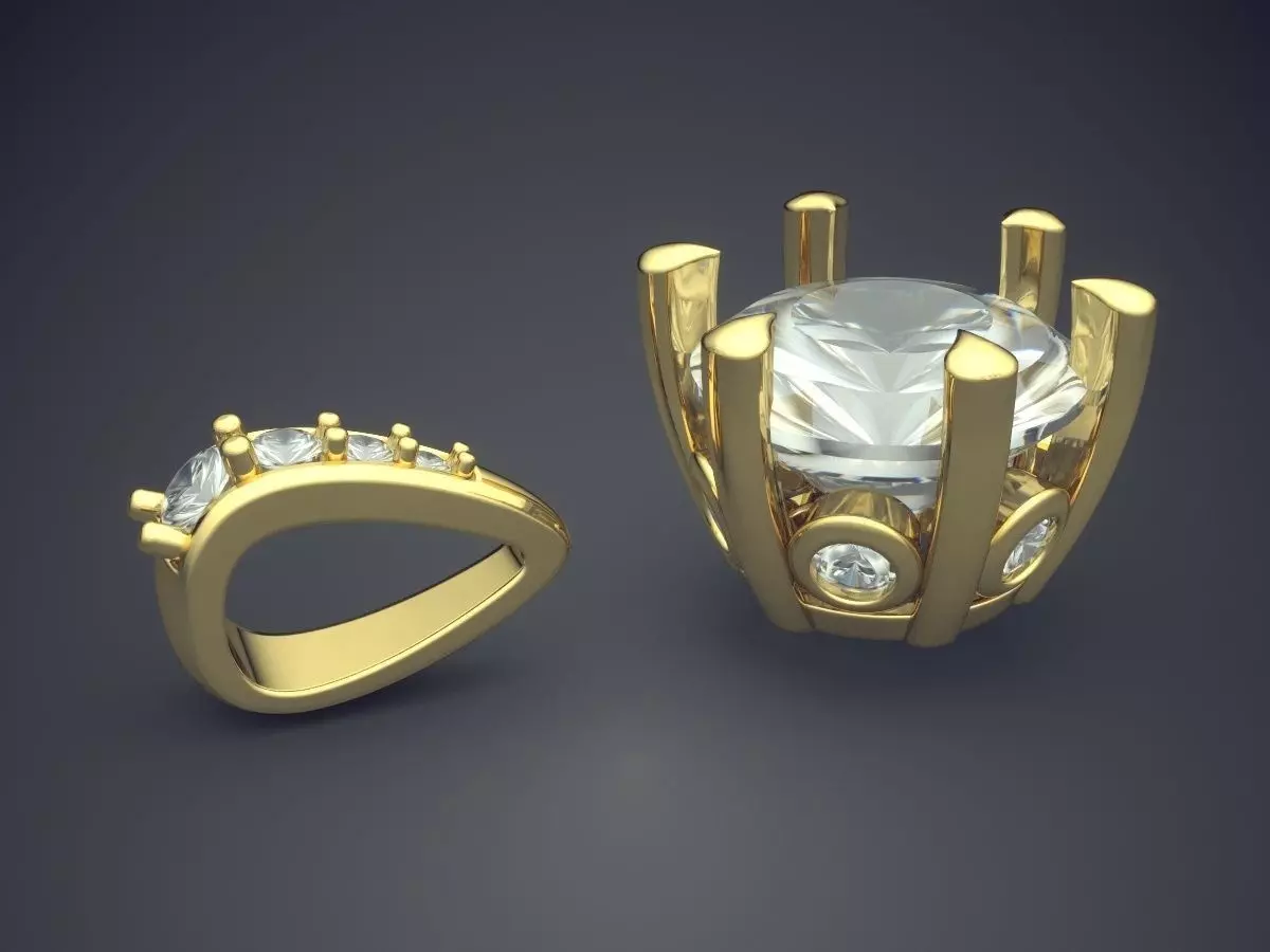 Pendant With Diamonds 286 3D print model_3