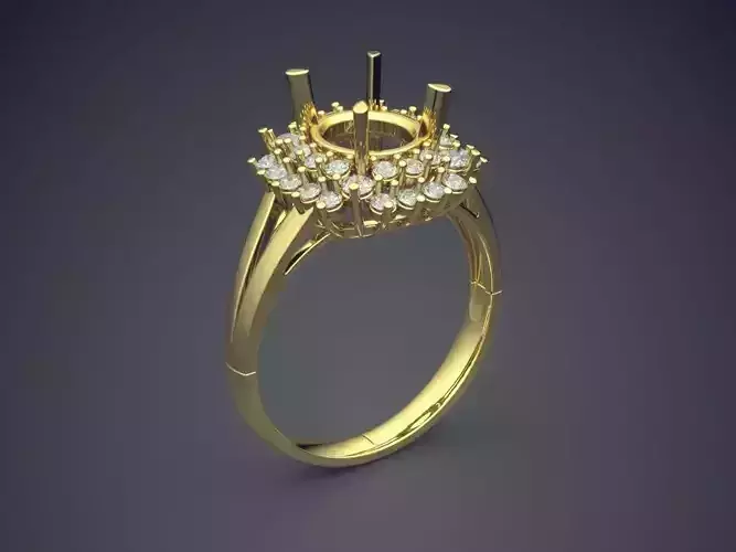 Engagement Ring With Diamonds 2853