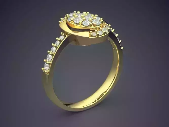 Ring With Diamonds 2848