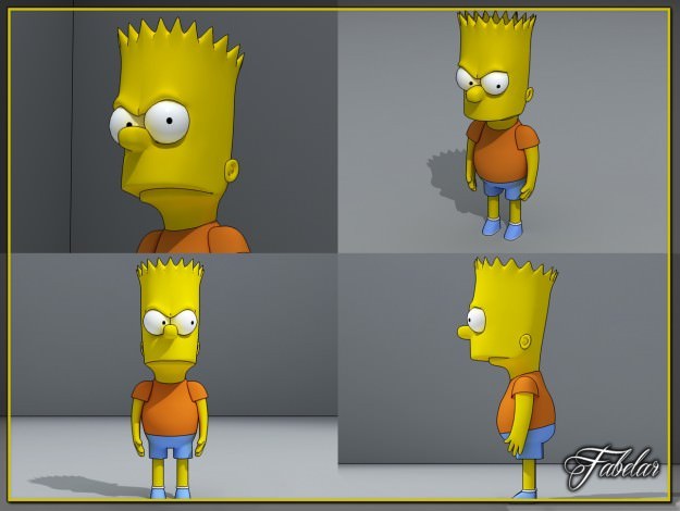 Bart Simpson 3D Model MAX