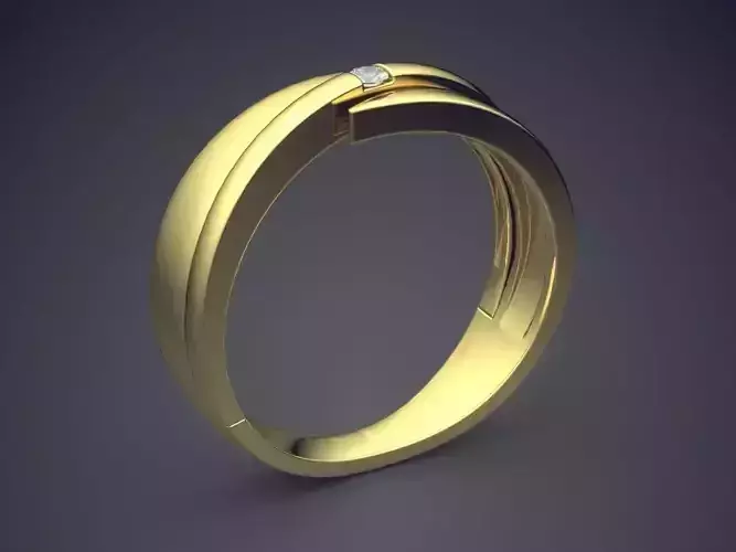 Ring With Small Diamond 2827 3D print model