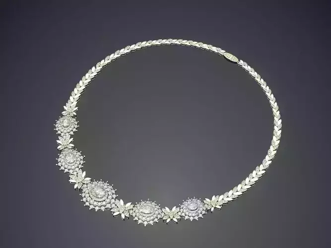 Luxurious Necklace With Diamonds 2826
