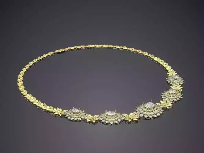 Luxurious Necklace With Diamonds 2826