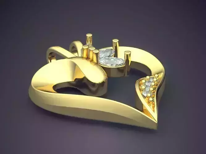 Magnificent Unique Heart-Shaped Pendant