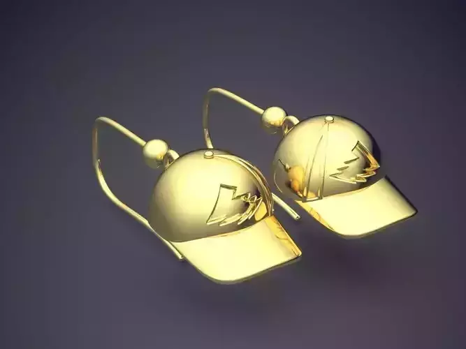 Cap Hat Shape Earrings 2811