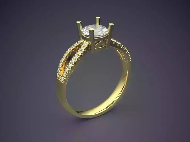 Engagement Ring With Diamonds 2804