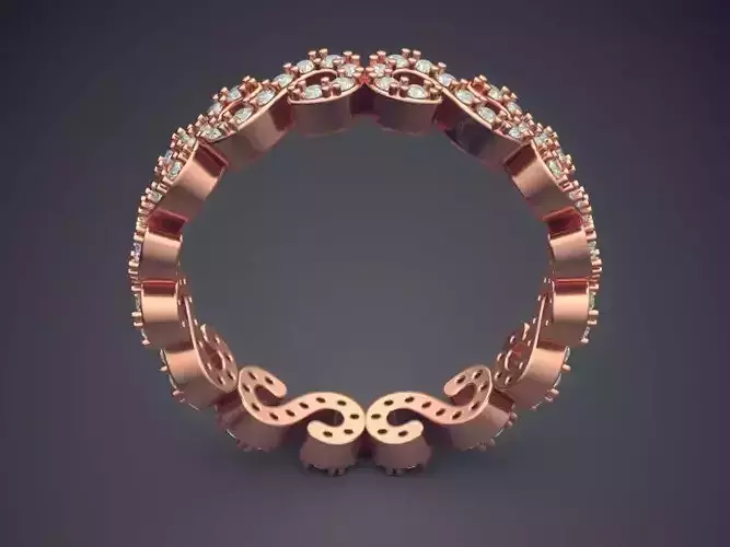 S-shaped Ring With Diamonds 2803