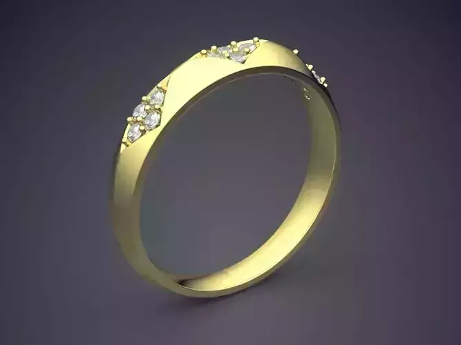 Ring With Few Diamonds 2799 3D print model