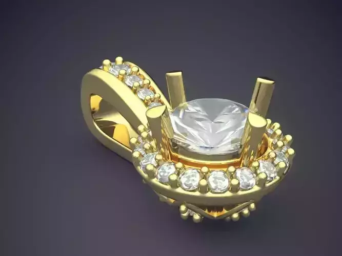 Lovely Perfect Classic Minimal Pendant With Diamonds