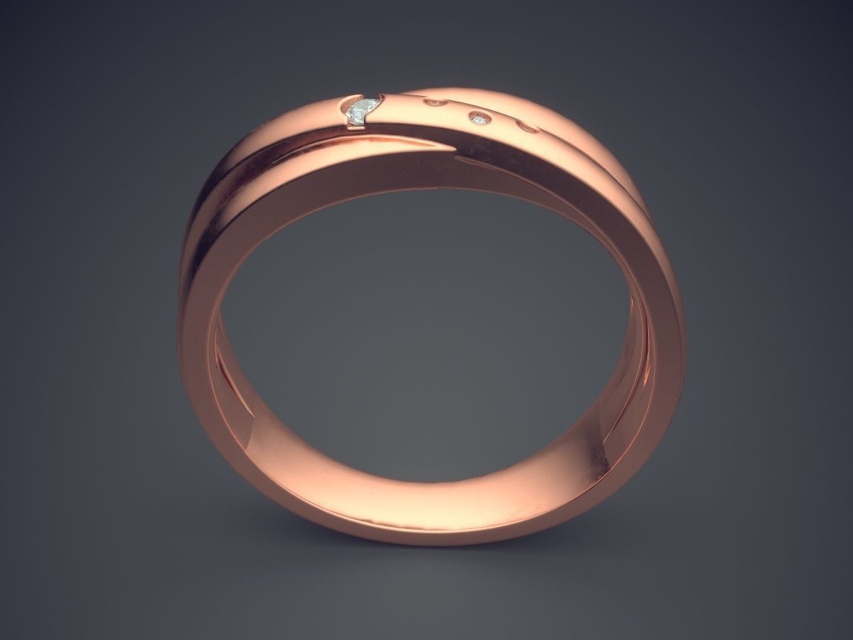 Classic Gorgeous Engagement Ring with Diamonds 3D print model_2