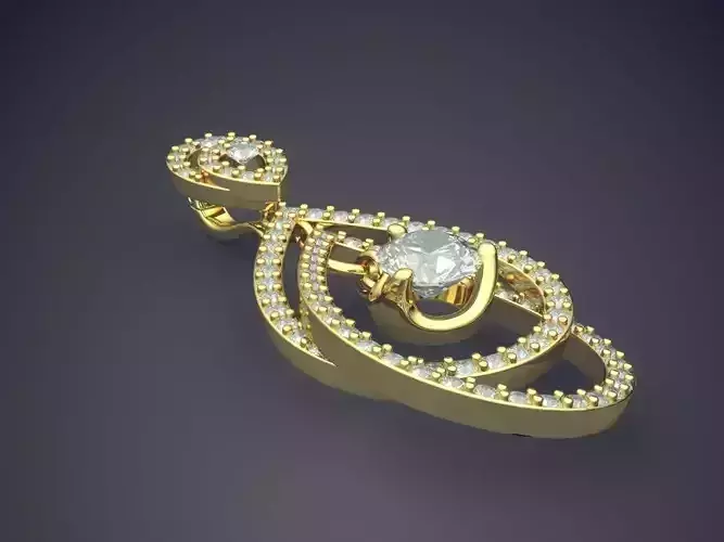 Luxurious Full of Diamonds Pendant 2791
