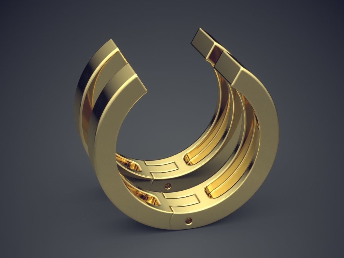 Simple Statement Earrings 3D print model_3