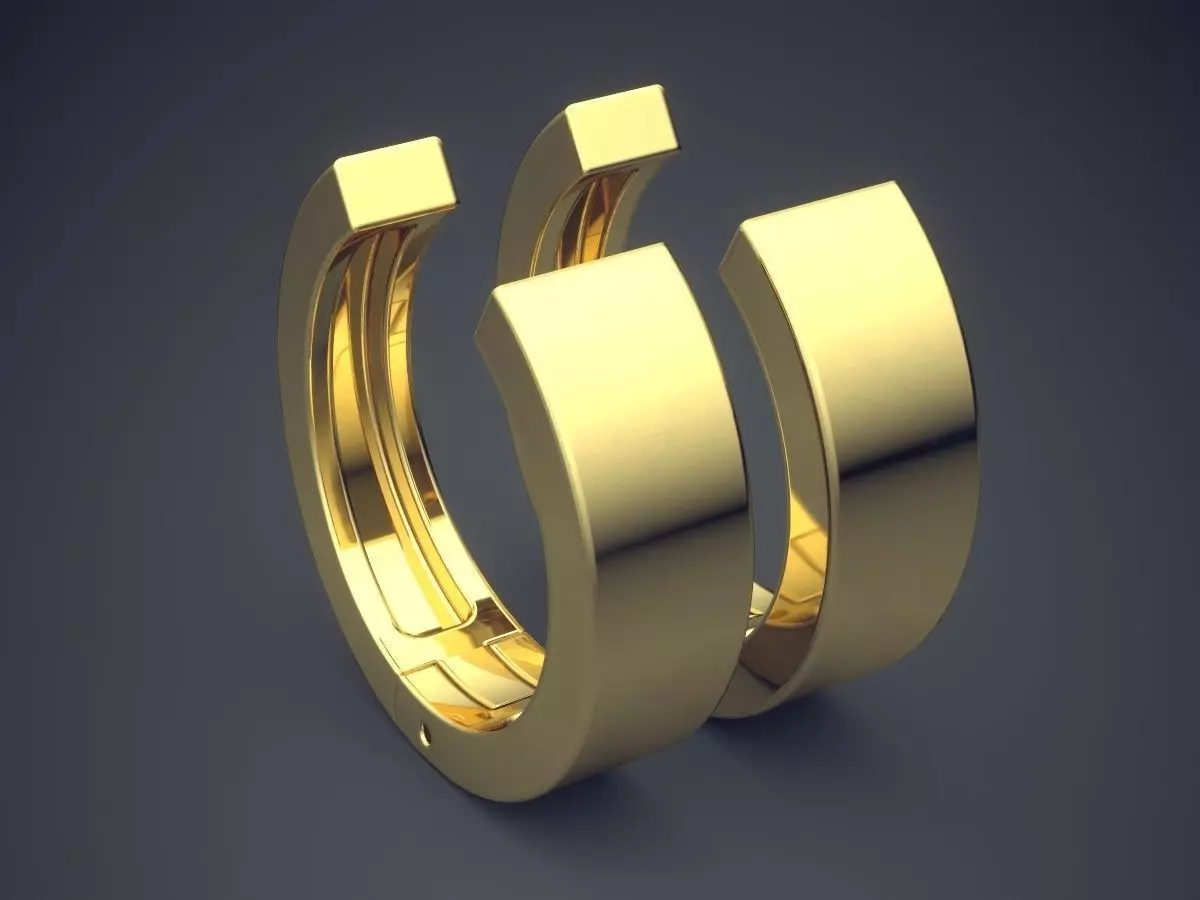 Simple Statement Earrings 3D print model_0