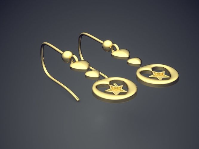 Girly Earrings 2789 3D print model