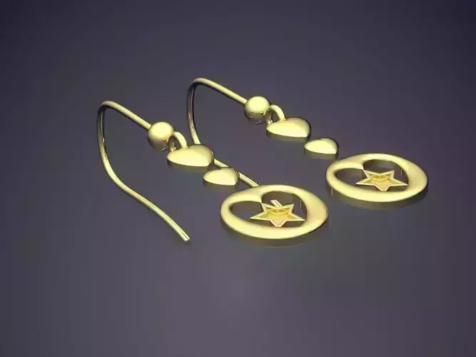 Girly Earrings 2789 3D print model