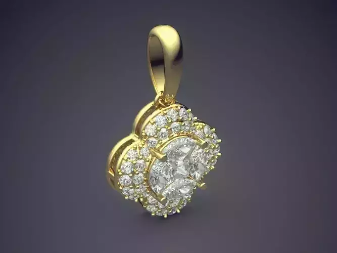 Pendant With Small Diamonds 2787 3D print model