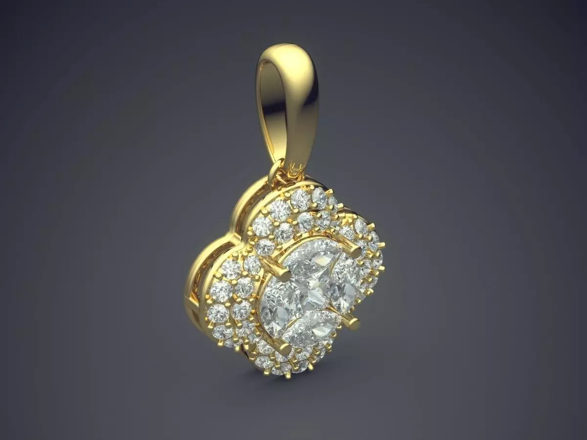 Pendant With Small Diamonds 2787 3D print model_0