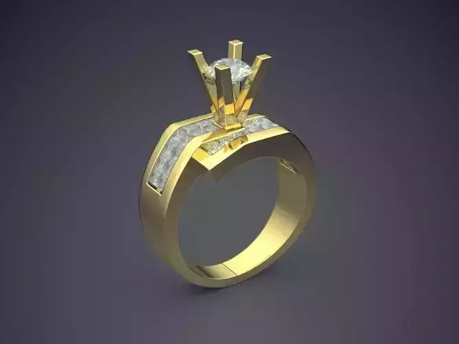 Ring With Diamonds 2786 3D print model