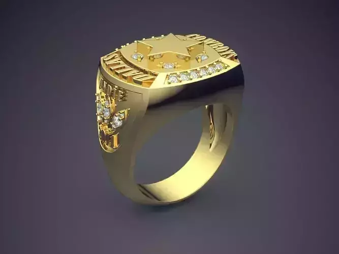 Elegant Luxurious Thick Man Ring