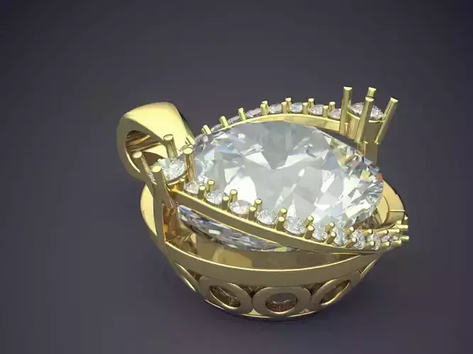 Pendant With Diamonds 277 3D print model