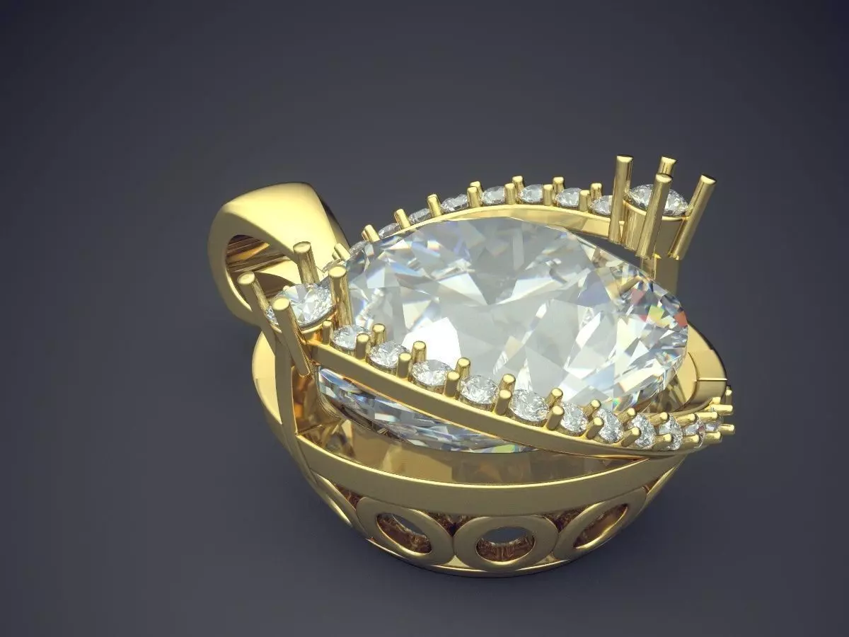Pendant With Diamonds 277 3D print model_0