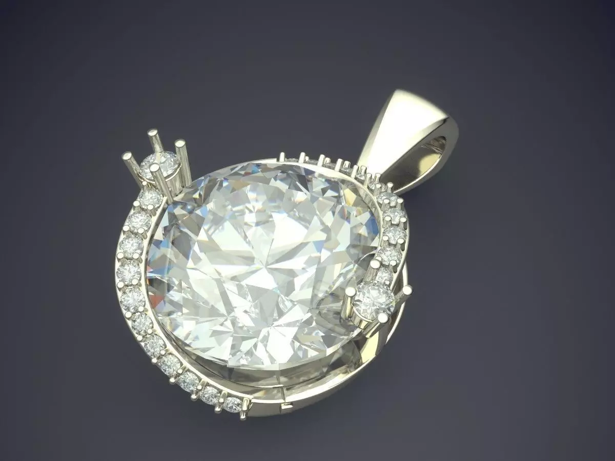 Pendant With Diamonds 277 3D print model_1
