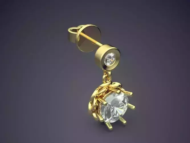 Beautiful Detailed Earring with Diamonds