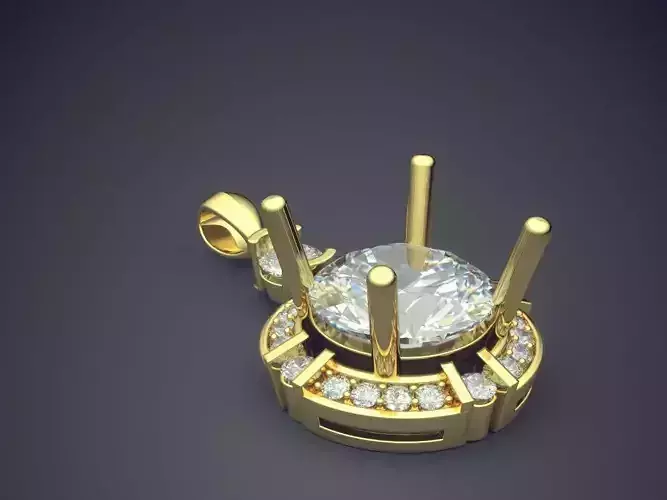 Pendant With Diamonds 2765 3D print model
