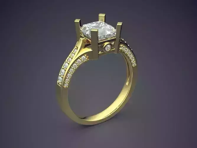 Engagement Ring With Diamonds 2764