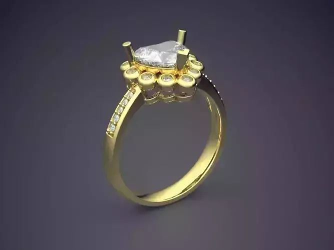 Engagement Ring With Diamonds 2757