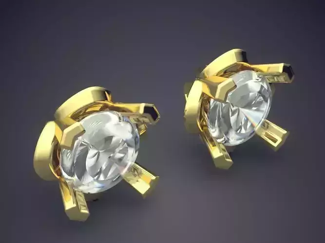 Simple Classic Casual Earrings With Diamonds