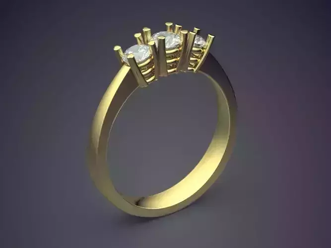 Engagement Ring With Few Diamonds 274